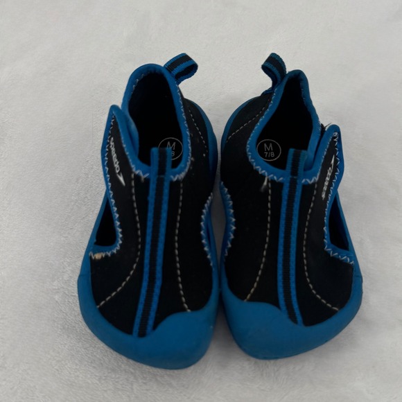 Speedo Other - Speedo Kids Water Shoes Black & Blue Mesh Neoprene Swim Shoes Toddler Size 7/8 M